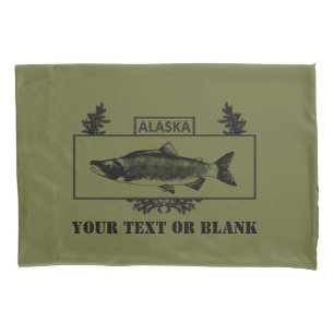 Housse D'oreillers Badge de pêcheur de combat de l'Alaska