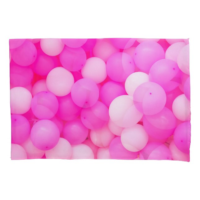 Housse D'oreillers Balloons Roses Festive Design Arrière - plan. (devant)