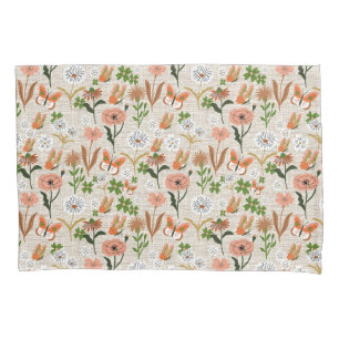 Housse D'oreillers Bambou brut Floral Daisy Ferme Shamrock