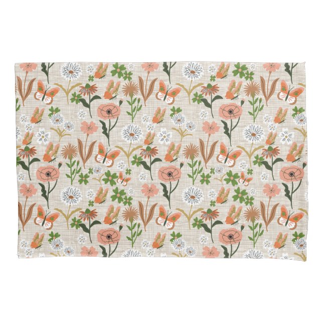 Housse D'oreillers Bambou brut Floral Daisy Ferme Shamrock (devant-gauche)