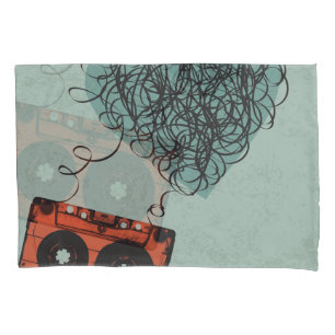 Housse D'oreillers Bande cardiaque : Cassette Vintage