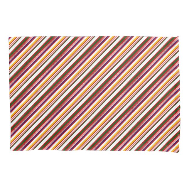Housse D'oreillers Bandes de bonbons à l'ancienne (grande échelle) (devant-gauche)