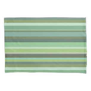 Housse D'oreillers Bandes horizontales vert olive