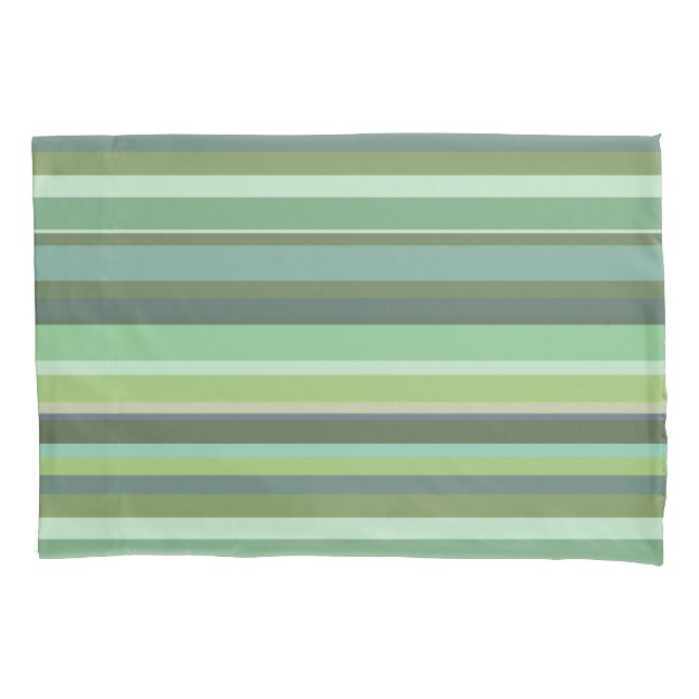 Housse D'oreillers Bandes horizontales vert olive (devant)