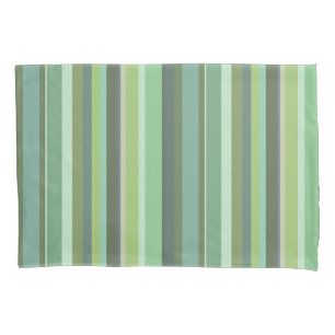 Housse D'oreillers Bandes horizontales vert olive