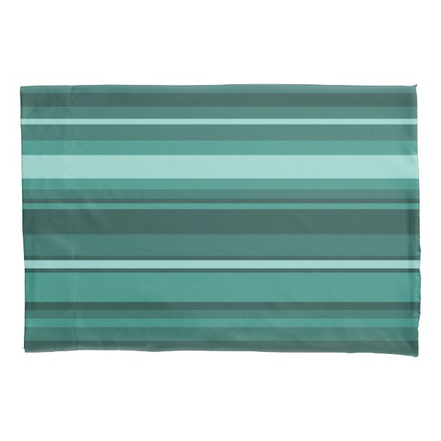 Housse D'oreillers Bandes turquoises (devant)