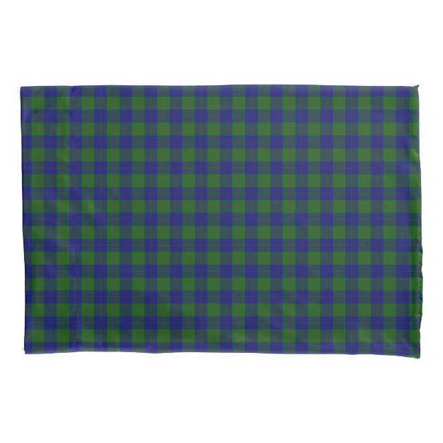 Housse D'oreillers Barclay tartan bleu vert plaid (devant-gauche)