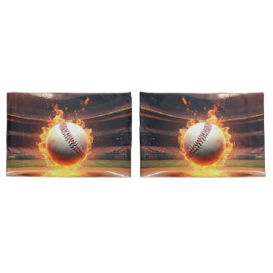Housse D'oreillers Baseball Flamand Au Stade