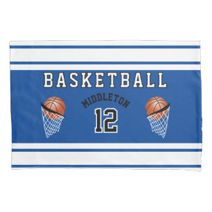 Housse D'oreillers Basketball Sport Ball Design - Bleu - Editable