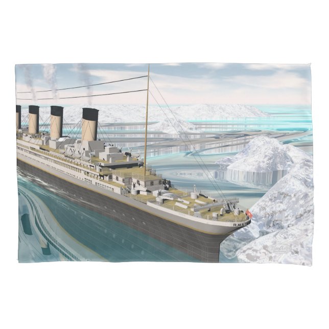 Housse D'oreillers Bateau titanique - 3D rendent (devant)