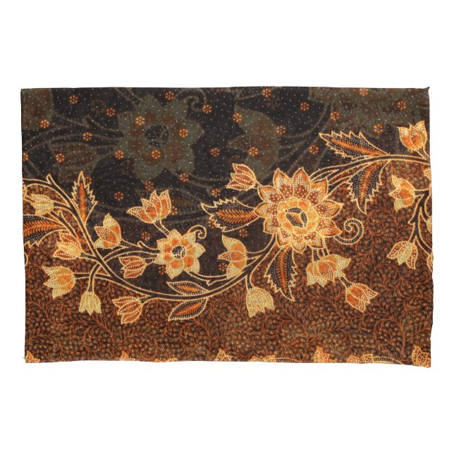 Housse D'oreillers Batik indonésien beauté (devant)