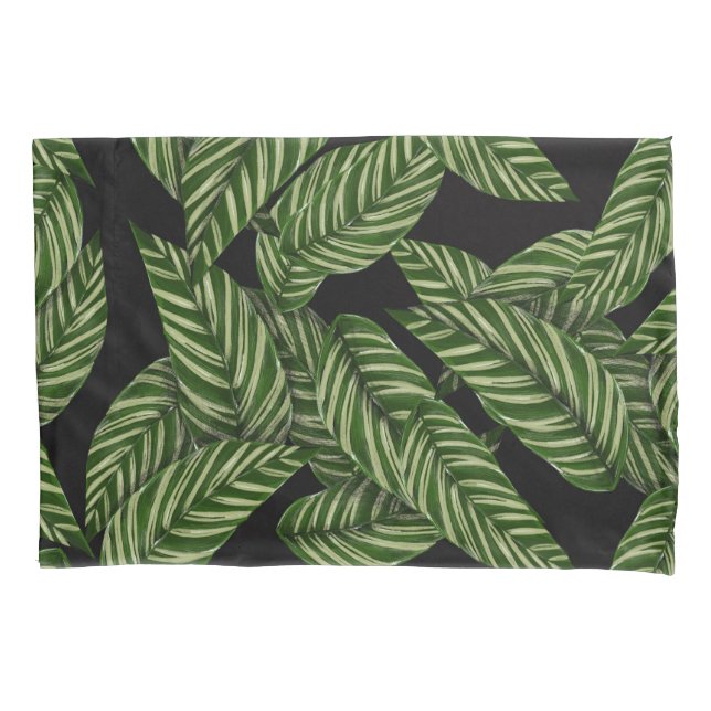 Housse D'oreillers Beau Motif Feuille vert (devant)