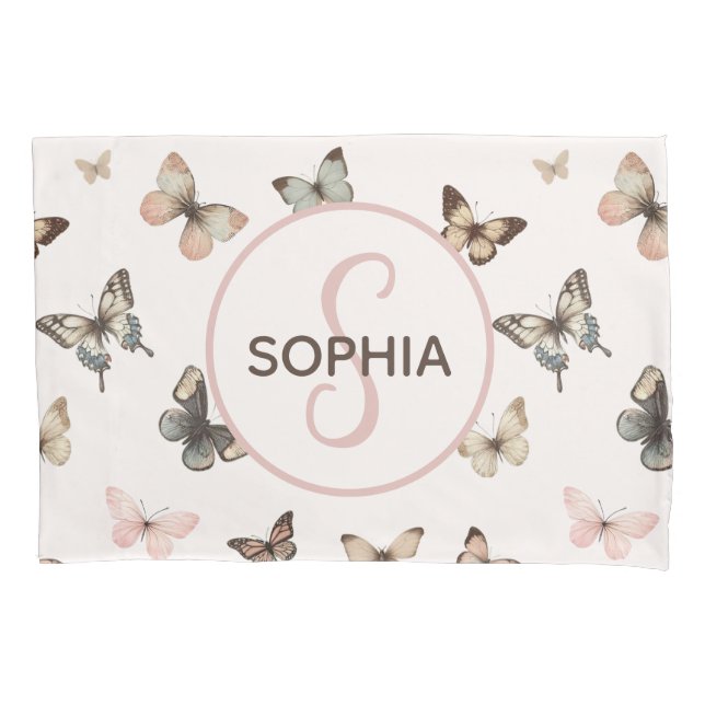Housse D'oreillers Bébé mignon fille sur mesure Monogramme Motif papi (devant)