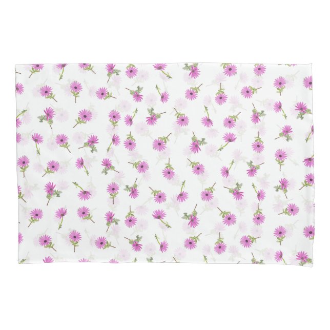 Housse D'oreillers Belle Lavande Purple Daisy Design (devant)