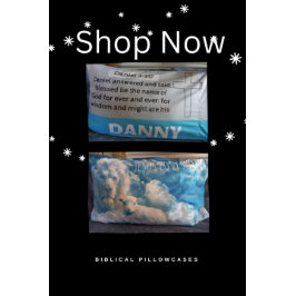 Housse D'oreillers Bible personnalisée Verse Blue Grey Boys Pillowcas