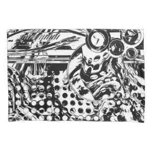Housse D'oreillers Black and White Geometric Art 20
