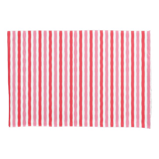 Housse D'oreillers Blancs rouges roses d'été (devant)