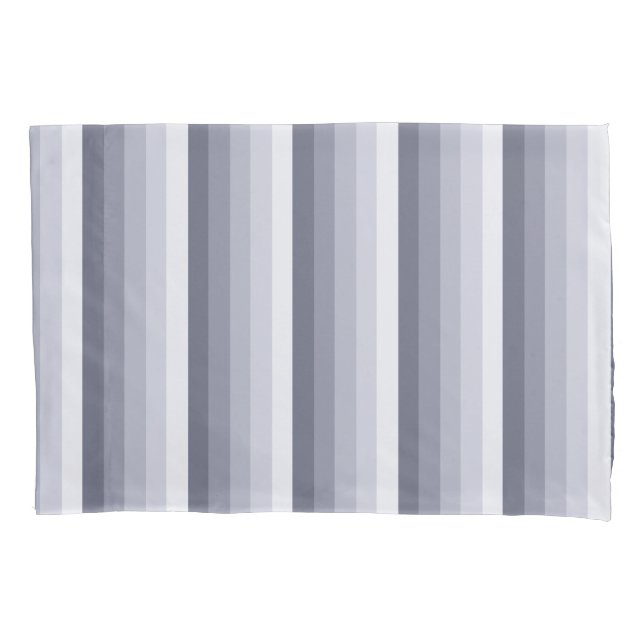 Housse D'oreillers Bleu gris rayures (devant)