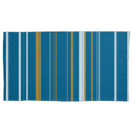 Housse D'oreillers Bleu jaune et blanc