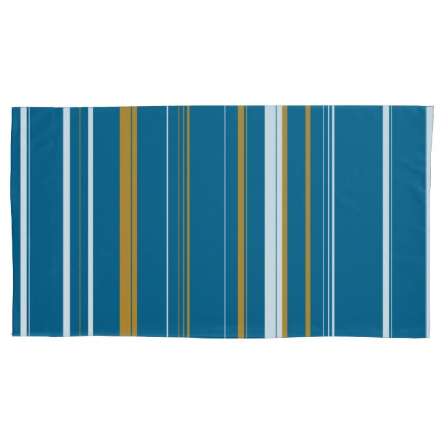 Housse D'oreillers Bleu jaune et blanc (devant-gauche)