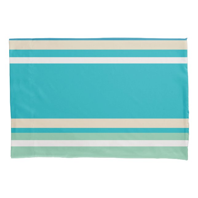 Housse D'oreillers Bleu turquoise, vert et turquoise (devant)