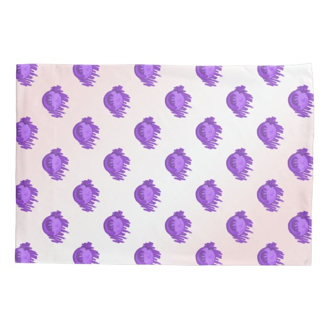 Housse D'oreillers Bleuets et crème Motif de fruits (Dos)