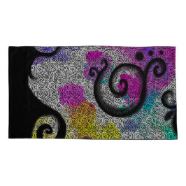 Housse D'oreillers Blobs colorés abstraits d'aquarelle, tourbillons n