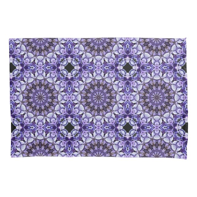 Housse D'oreillers Blue Hydrangea Flower Petals Abstrait Art Motif (devant)