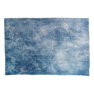 Housse D'oreillers Blue Jeans Denim, Arrière - plan texturé.