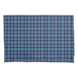 Housse D'oreillers Blue Plaid Scottish St Andrews District Tartan