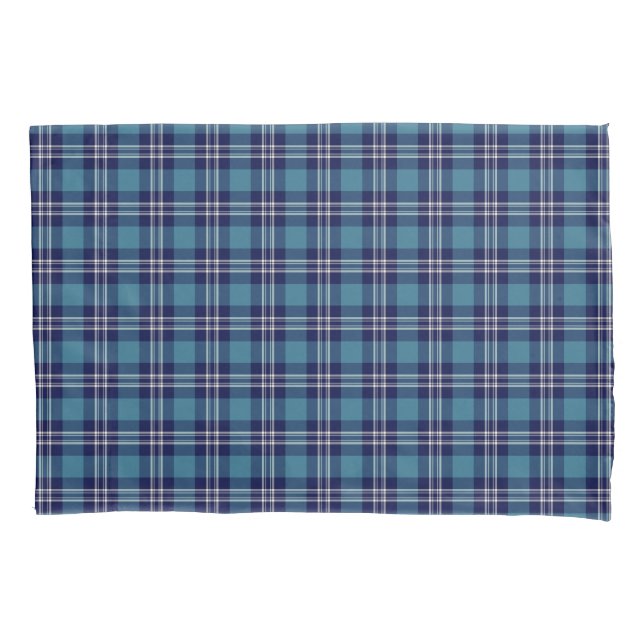 Housse D'oreillers Blue Plaid Scottish St Andrews District Tartan (devant)