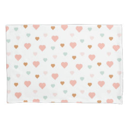 Housse D'oreillers Boho petite fille pastel coeur d'amour