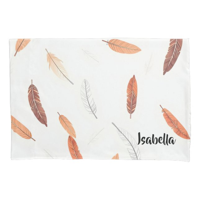 Housse D'oreillers Boho Plumes populaires Collection de luxe (devant)