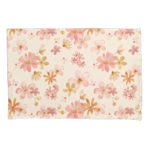 Housse D'oreillers Boho rustique motif de fleurs botaniques terrestre
