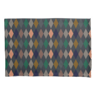 Housse D'oreillers Bois foncé Harlequin Diamants