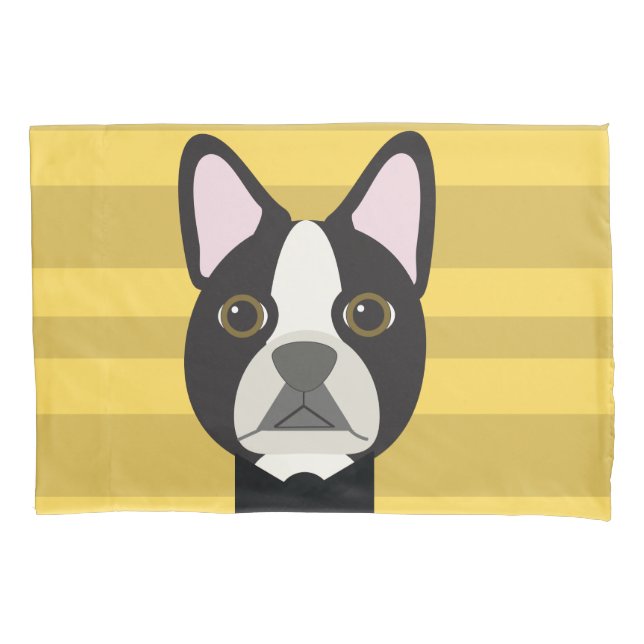 Housse D'oreillers Boston Terrier (devant)