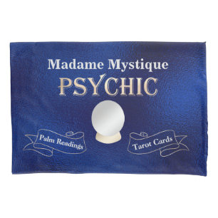 Housse D'oreillers Boule de cristal psychique or et bleu