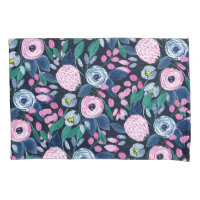 Bouquet d'aquarelle bleu marine rose