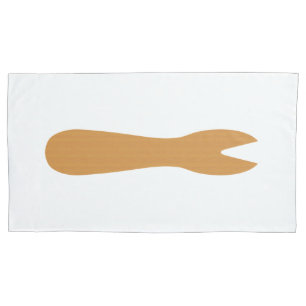 Housse D'oreillers Boutique de Fish & Chips Fourchette en Bois