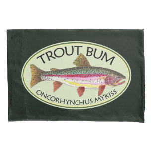 Housse D'oreillers Bum de truite arc-en-ciel amusant