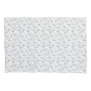 Housse D'oreillers Bunches of bunnies on white seamless.