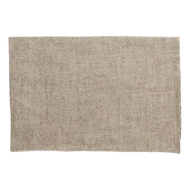 Housse D'oreillers Burlap rustique (devant)