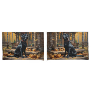 Housse D'oreillers Cabine du journal de l'extracteur Black Labrador A