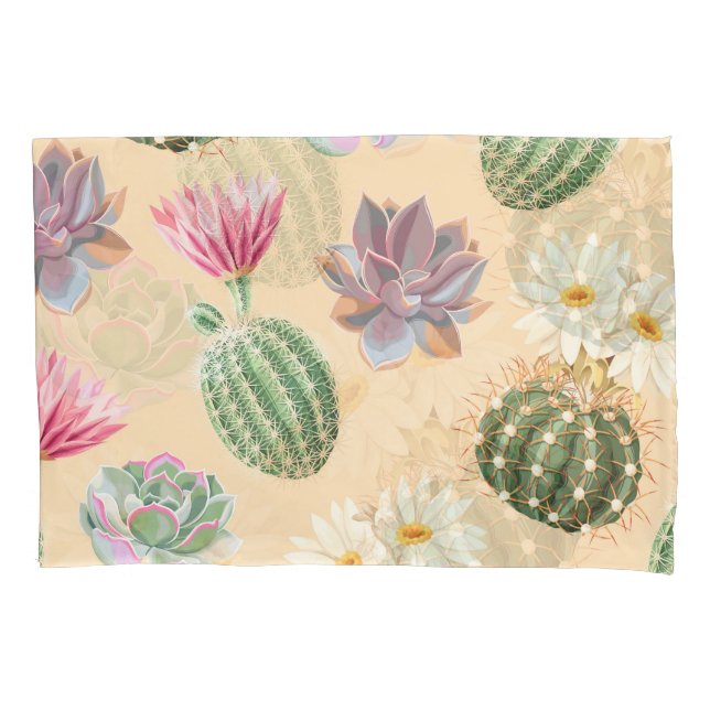 Housse D'oreillers Cactus Succulent : Motif de détail élevé (devant)