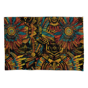 Housse D'oreillers Cadres en coton bleu doux "Aztec Dream"