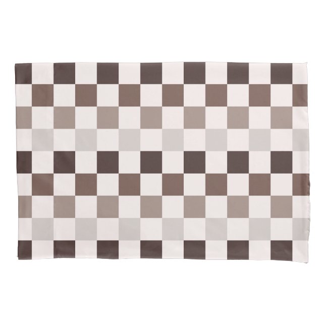 Housse D'oreillers Cafe Au Lait checkerboard pattern (devant-gauche)