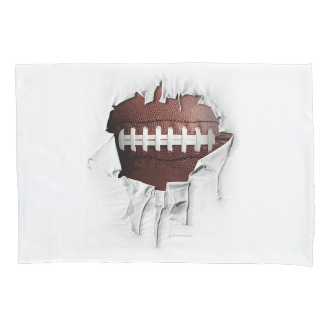 Housse D'oreillers Caisse blanche déchirée de coussin du football (devant)