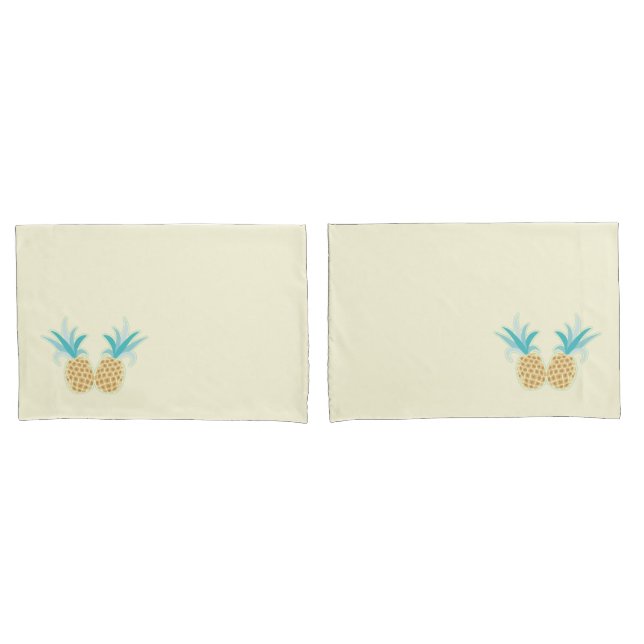 Housse D'oreillers Caisse de coussin d'ananas (devant-Set)