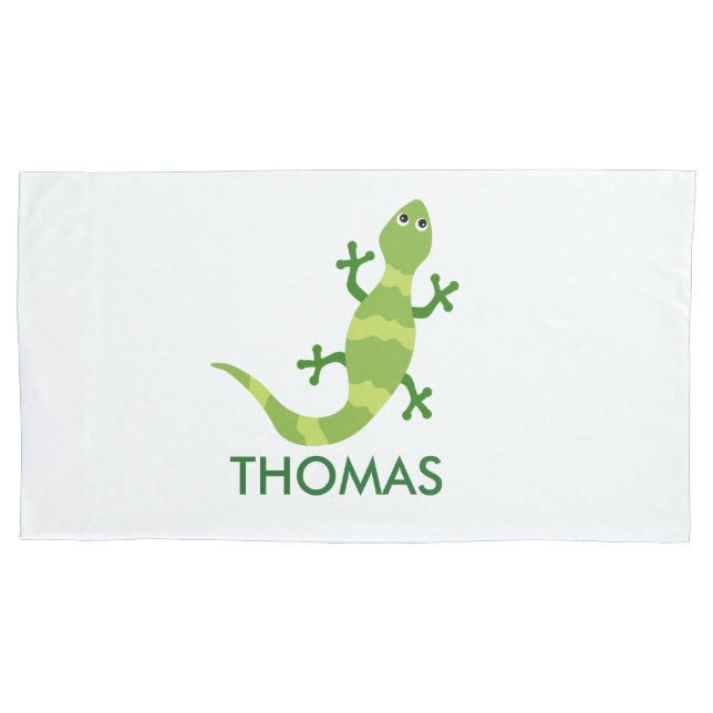 Housse D'oreillers Caisse de coussin de caméléon personnalisée avec (devant)