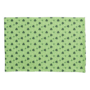 Housse D'oreillers Caisse de coussin de motif de shamrock